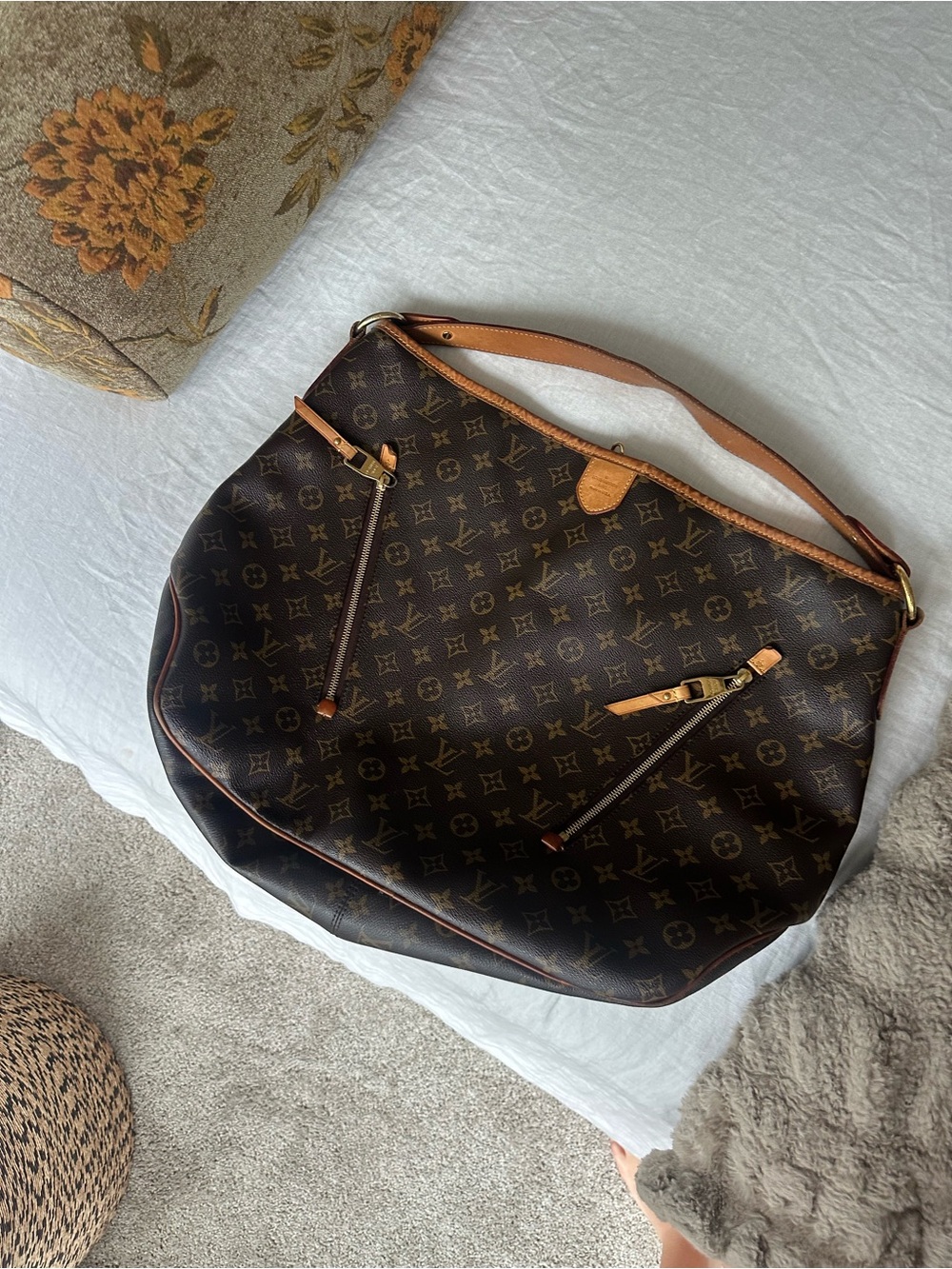 Louis Vuitton Monogram Canvas Hobo with Vachetta Trim